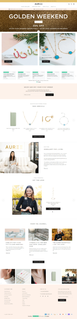 Full Website Design For Auree