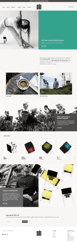 Canton Tea Shopify Product Page
